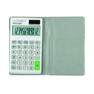 Q-Connect+Silver+Large+12-Digit+Pocket+Calculator+KF01603