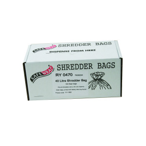 Safewrap+Shredder+Bag+40+Litre+%28Pack+of+100%29+RY0470