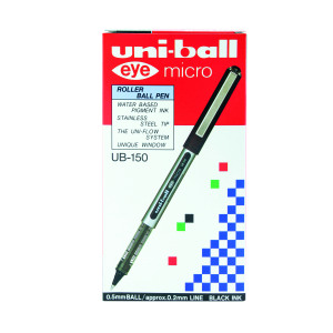 Uni-Ball+UB-150+Eye+Rollerball+Pen+Micro+Black+%28Pack+of+12%29+162545000