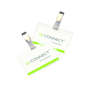 Q-Connect+Hot+Laminating+ID+Badge+with+Clip+%28Pack+of+25%29+KF00302
