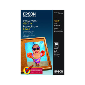Epson+A4+Photo+Paper+Glossy+200gsm+%28Pack+of+20%29+C13S042538