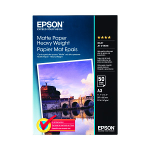 Epson+A3+Matte+Heavyweight+167gsm+Photo+Paper+%28Pack+of+50%29+C13S041261