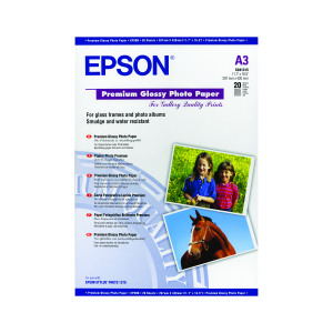 Epson+A3+Premium+Glossy+Photo+Paper+255gsm+%2820+Pack%29+C13S041315