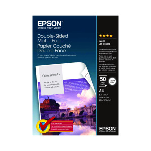 Epson+Double-Sided+Matte+A4+Photo+Paper+Heavyweight+%28Pack+of+50%29+C13S041569