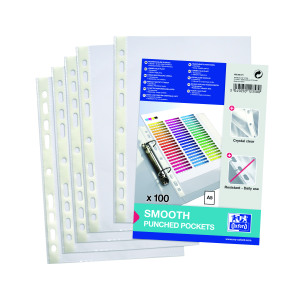 Oxford+Punched+Pocket+60+micron+A5+Clear+%28100+Pack%29+400025671