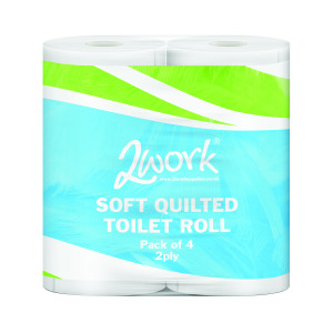 2Work+Luxury+2-Ply+Quilted+Toilet+Roll+200+Sheets+%28Pack+of+40%29+DQ4Pk