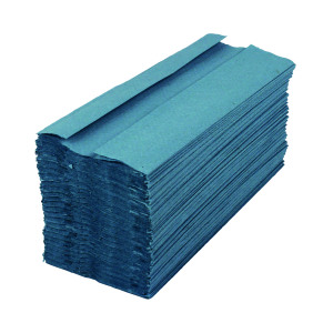 2Work+1-Ply+C-Fold+Hand+Towels+Blue+%282880+Pack%29+KF03800