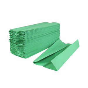 2Work+1-Ply+C-Fold+Hand+Towels+Green+%28Pack+of+2880%29+KF03801
