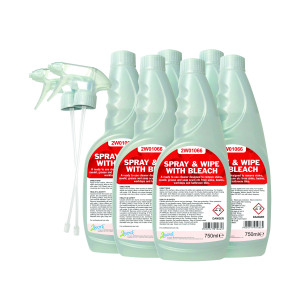 2Work+Spray+And+Wipe+With+Bleach+750ml+%286+Pack%29+2W07245