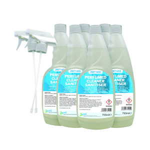 2Work+Cleaner+Sanitiser+Perfumed+Trigger+Spray+750ml+%28Pack+of+6%29+2W07254