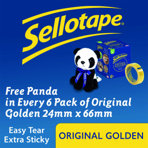 Sellotape+Original+Golden+Tape+24mmx66m+%28Pack+of+6%29+1443306