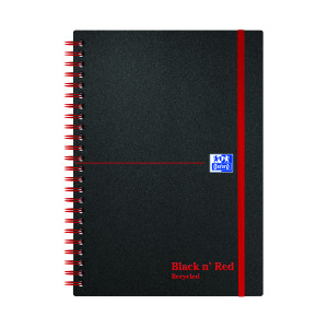 Black+n%26apos%3B+Red+Wirebound+Recycled+Polypropylene+Notebook+140+Pages+A5+%28Pack+of+5%29+100080221