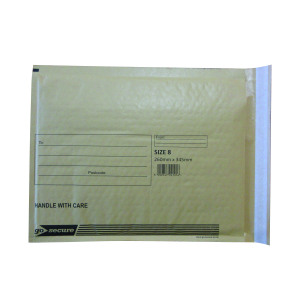 GoSecure+Bubble+Envelope+Size+8+Internal+Dimensions+260x345mm+Gold+%28Pack+of+50%29+ML10066