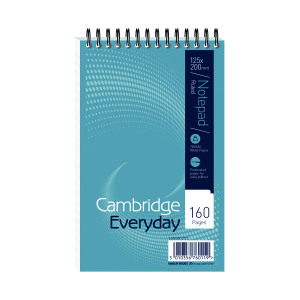 Cambridge+Everyday+Ruled+Wirebound+Notepad+160+Pages+125+x+200mm+%28Pack+of+10%29+100080235