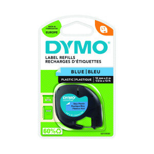 Dymo+LetraTag+Plastic+Tape+12mm+x+4m+Ultra+Blue+S0721650