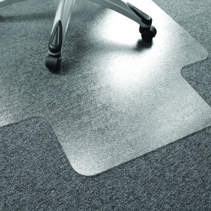Floortex+Cleartex+PVC+Chair+Mat+Carpet+Lipped+1200x900x2.2mm+Clear+119225LV