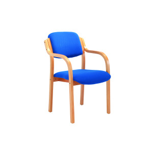 Jemini+Wood+Frame+Chair+with+Arms+700x700x850mm+Blue+KF03514