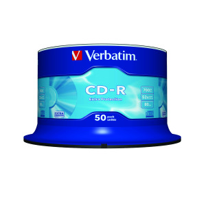 Verbatim+CD-R+Extra+Protection+Spindle+52x+700MB+%28Pack+of+50%29+43351