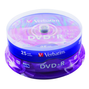 Verbatim+DVD%2BR+Spindle+16x+4.7GB+%28Pack+of+25%29+43500