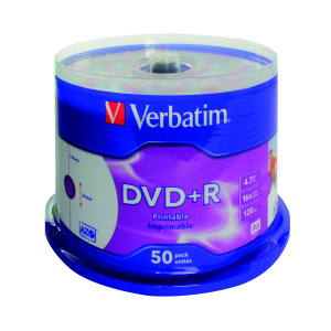 Verbatim+DVD%2BR+16X+4.7GB+%28Pack+of+50%29+43234