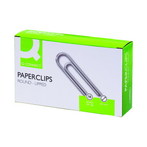 Q-Connect+Paperclips+Lipped+32mm+%28Pack+of+1000%29+KF01316Q