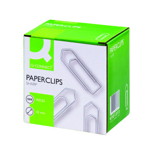 Q-Connect+Paperclips+No+Tear+32mm+%28Pack+of+1000%29+KF01313