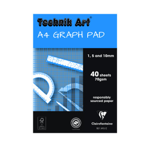 Clairefontaine+Technik+Art+1%2F5%2F10mm+Graph+Pad+40+Leaf+XPG1