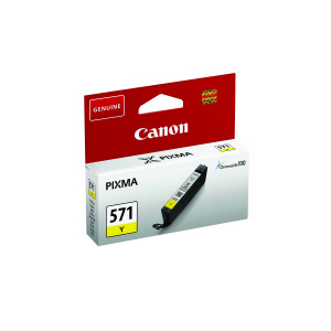 Canon+CLI-571Y+Inkjet+Cartridge+Yellow+0388C001