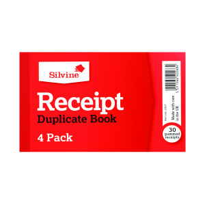 Silvine+Duplicate+Receipt+Book+63x106mm+Gummed+%2836+Pack%29+228