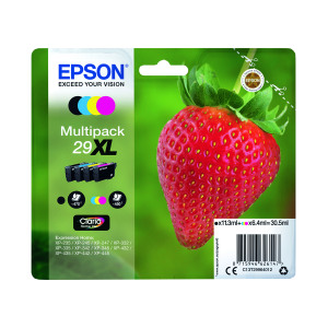 Epson+29XL+Home+Ink+Cartridge+Claria+High+Yield+Multipack+Strawberry+CMYK+C13T29964012