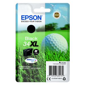 Epson+34XL+Ink+Cartridge+DURABrite+Ultra+High+Yield+Golf+Ball+Black+C13T34714010