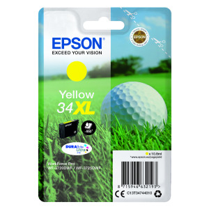 Epson+34XL+Ink+Cartridge+DURABrite+Ultra+High+Yield+Golf+Ball+Yellow+C13T34744010