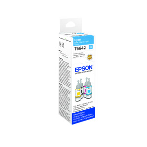 Epson+664+Ink+Bottle+EcoTank+70ml+Cyan+C13T664240