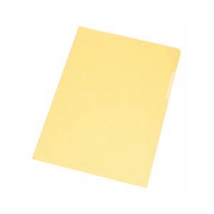 Q-Connect+Cut+Flush+Folder+A4+Yellow+%28Pack+of+100%29+KF01487