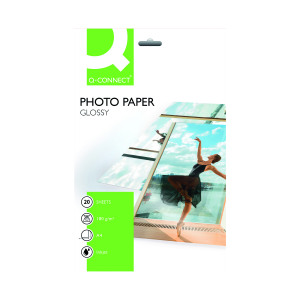 Q-Connect+A4+Gloss+Photo+Paper+180gsm+%2820+Pack%29+KF01103