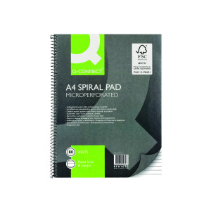 Q-Connect+Ruled+Margin+Spiral+Soft+Cover+Notebook+160+Pages+A4+%285+Pack%29+KF01072