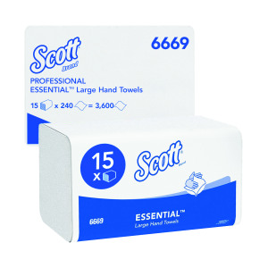 Scott+1-Ply+Xtra+Hand+Towels+I-Fold+240+Sheets+%28Pack+of+15%29+6669