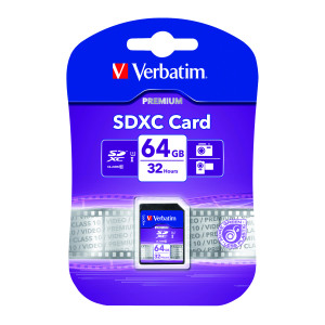 Verbatim+Premium+SDXC+Class+10+UHS-I+U1+64GB+Memory+Card+44024