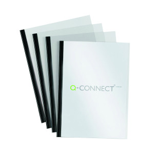 Q-Connect+Black+A4+5mm+Slide+Binder+and+Cover+Set+%28Pack+of+20%29+KF01926