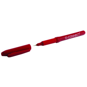 Q-Connect+Fineliner+Pen+0.4mm+Red+%28Pack+of+10%29+KF25009