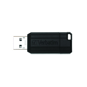 Verbatim+64GB+Black+Pinstripe+USB+Drive+49065