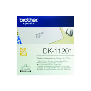 Brother+Black+on+White+Paper+Standard+Address+Labels+%28Pack+of+400%29+DK11201