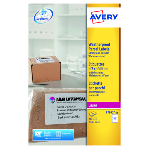 Avery+Weatherproof+Shipping+Label+10+Per+Sheet+%28Pack+of+250%29+L7992-25