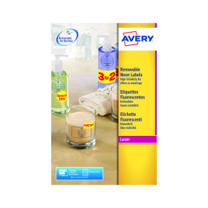 Avery+Laser+Label+99.1x38.1mm+Neon+Yellow+%28Pack+of+350%29+L7263-25