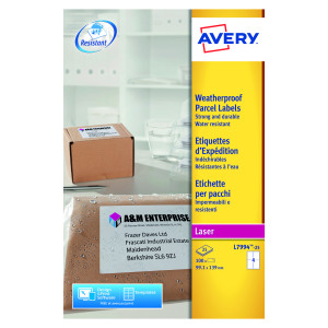 Avery+Weatherproof+Shipping+Label+4+Per+Sheet+%28Pack+of+100%29+L7994-25