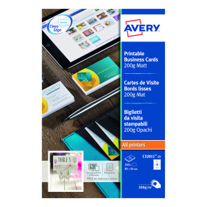 Avery+Multipurpose+Business+Cards+Matte+White+%28Pack+of+250%29+C32011-25