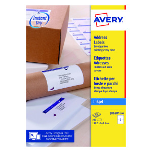 Avery+Inkj+Label+199.6x143.5mm+2+Per+Sheet+Wht+%28Pack+of+200%29+J8168-100