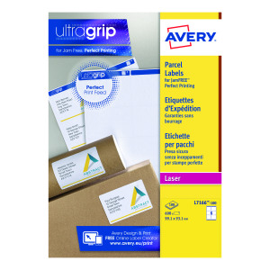 Avery+Ultragrip+Laser+Labels+99.1x93.1mm+White+%28Pack+of+600%29+L7166-100
