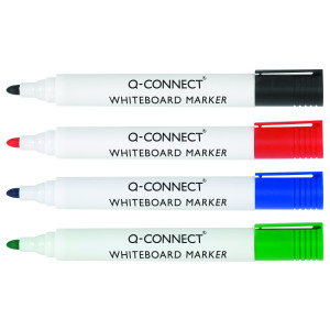 Q-Connect+Drywipe+Marker+Pen+Assorted+%28Pack+of+10%29+KF00880