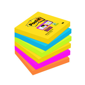 Post-It+Super+Sticky+Notes+76x76mm+Rio+%28Pack+of+6%29+654-6SS-RIO-EU